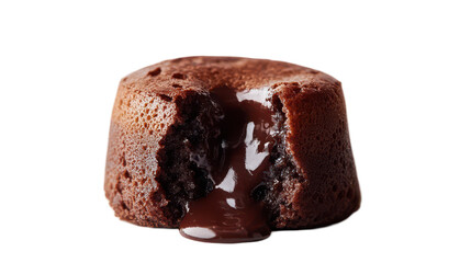 Decadent molten chocolate cake oozing rich chocolate filling, perfect for dessert lovers.