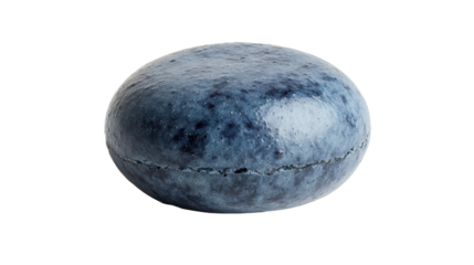 Smooth blue stone with unique texture and color variations, emphasizing natural beauty.