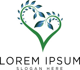 Abstract vibrant tree logo design, root vector - Tree of life logo design inspiration isolated on white background.	