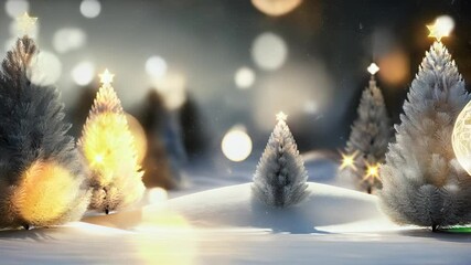 Glowing happy christmas serene holiday magic with festive illuminations and tranquil winter landscapes full of wonder - Powered by Adobe