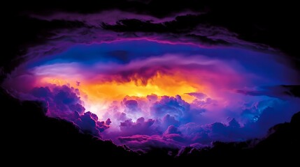Breathtaking Celestial Sky with Vibrant Clouds and Stunning Colors