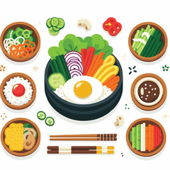 bibimbap, asian, cuisine, meal, healthy, delicious, food, rice, gourmet, korean food, vegetable, cooking, dinner, fresh, colorful, bowl, lunch, traditional, dish, egg, beef, spicy, korean, carrot, mea