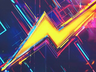 Neon Lightning Bolt