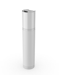 Blank Press Top Cap Cosmetic Container with Label 3d Illustration.