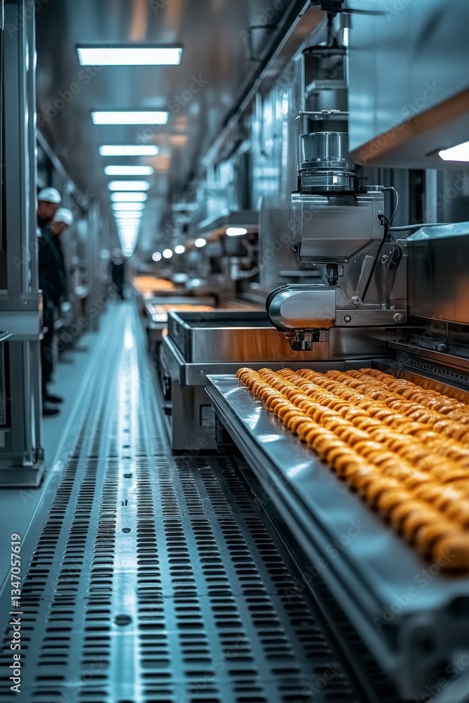 Poster automated food processing factory producing