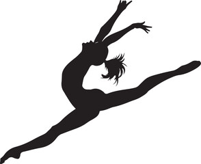 Fototapeta premium Silhouette of Gymnasts Performing on Gymnastic Rings – Strength and Balance Concept