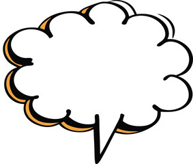 Cartoon empty retro comic style speech bubbles, vintage speech clouds, thinking bubbles, comic text box, Vector illustration