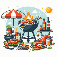 bbq, food, barbecue, grill, party, cooking, meat, picnic, grilling, summer, meal, grilled, cook, beef, cookout, hot, background, barbeque, steak, fire, backyard, pork, flame, delicious, smoke, outdoor