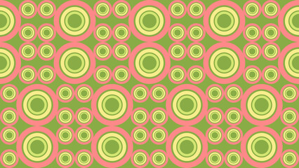 Seamless pattern with circles in retro style. Vector illustration.
