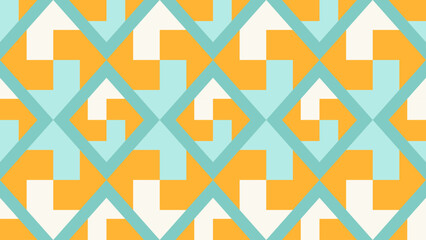Seamless geometric pattern with triangles in retro style. Vector illustration