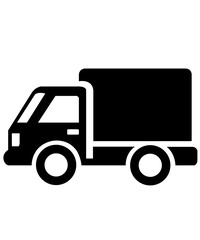 Truck clip art design on plain white transparent isolated background for card, shirt, hoodie, sweatshirt, apparel, tag, mug, icon, poster or badge