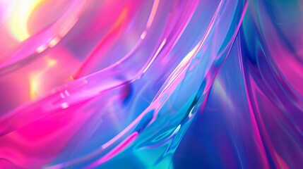 Abstract Futuristic Fluid Glass Background in Pink and Blue Gradient