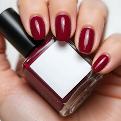 Obraz premium Burgundy Nail Polish Manicure Ideas Trends
