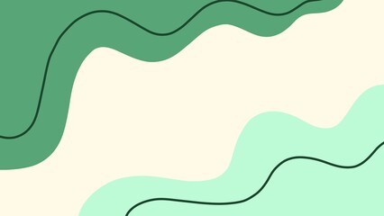 Green aesthetic wave abstract background