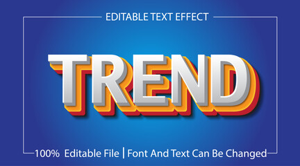 White and yellow 3D text effect on blue background editable file.