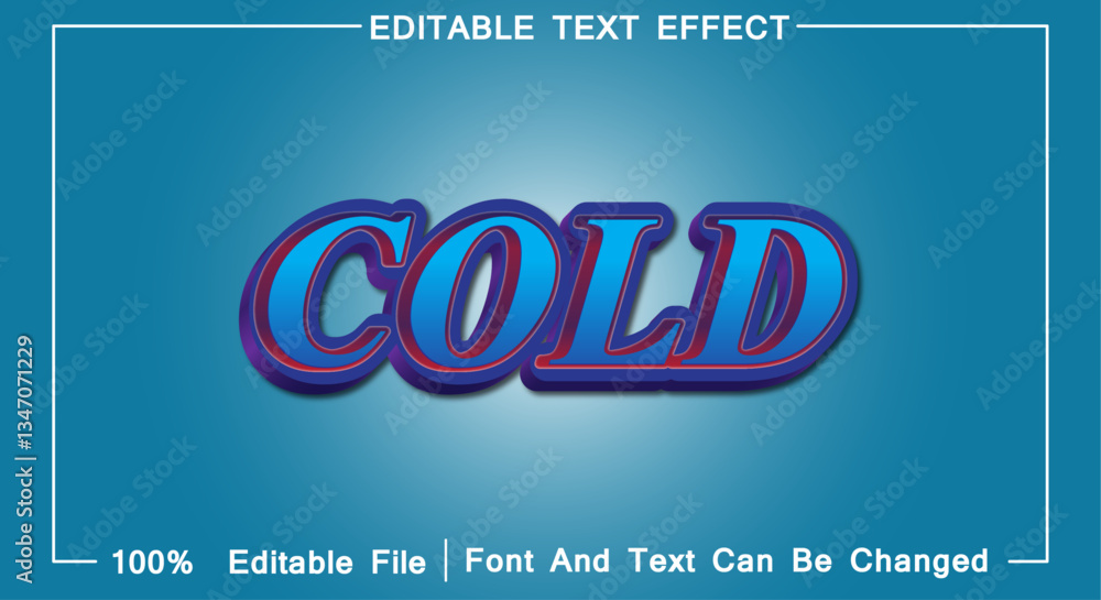 Fototapete blue 3d text effect on blue background editable file. 3d design text can be changed.