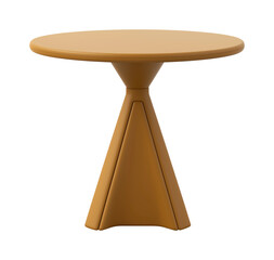 Minimalist round table featuring a unique geometric base perfect for modern spaces PNG on Transparent Background