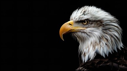 Fototapeta premium An image of a North American Bald Eagle, Generative AI.