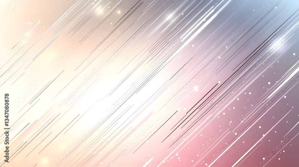 Poster abstract illustration shows diagonal lines with colored gradient backgrounds