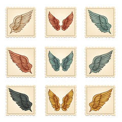 angel wings stamp set
