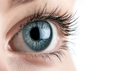 Obraz premium Intricate closeup of a woman's eye, captivating exploration of beauty and complexity