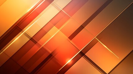 Abstract geometric artwork of warm colors and diagonal lines