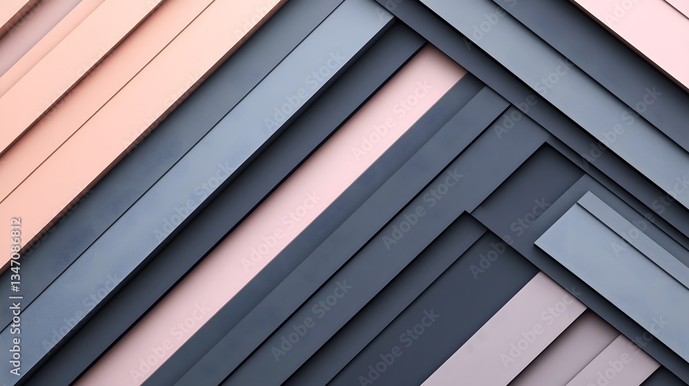 Aufkleber diagonal layers of painted boards creating a geometric pattern