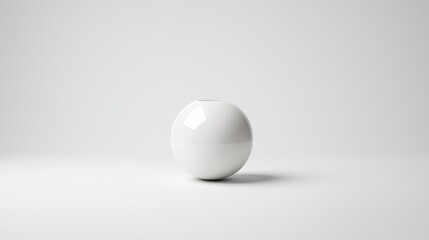 Simple still life, a single white egg on clean table fresh ingredient for cooking