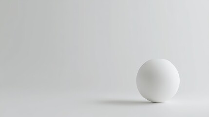 Single egg on white background, a simple still life photography single
