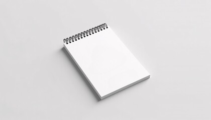 "Corporate notepad mock up with spiral binding and custom logo."