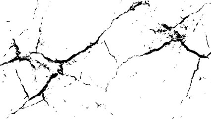 Naklejka premium Vector grunge cracked texture style with cracked texture. cracked concrete wall covered with gray cement texture as background, Grunge cracked texture Transparent background.