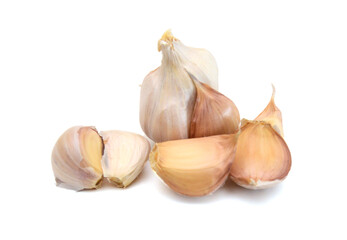 Garlic. Group isolated on white background.