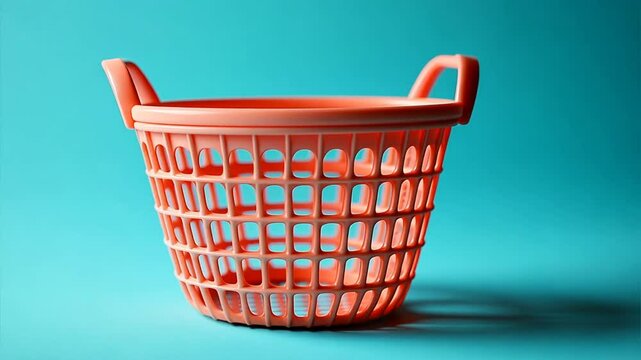 empty basket on a blue background