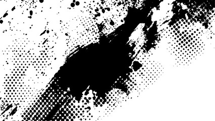  Halftone grunge texture white background. Vector black grunge with halftone dots pattern texture. Abstract halftone grunge texture background