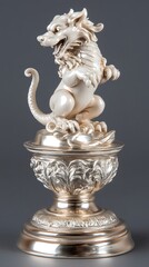 Ornate Ivory Figurine of a Mythical Beast.
