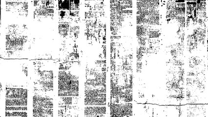 Fototapeta premium Vector white and black newspaper paper grunge vintage old aged texture. Vector newspaper paper grunge vintage black and white poster with the words.