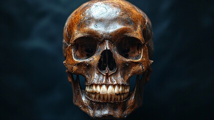 Obraz premium Skull, Close-up, Smoky Background