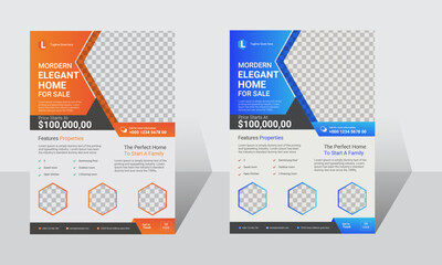 Corporate business flyer design set, A4 format flyer, publication, cover page, promotion, corporate style poster design .