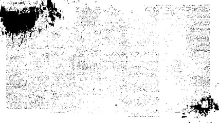 Obraz premium Vector white and black newspaper paper grunge vintage old aged texture. Vector newspaper paper grunge vintage black and white poster with the words.