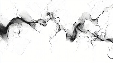 Abstract Ink Flow on White Background