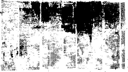 Newspaper paper grunge texture. Vector white and black newspaper paper grunge texture. Newspaper with old grunge. Vector newspaper paper grunge vintage black and white poster with the words.