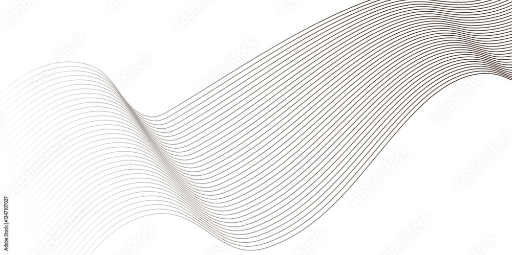 Aufkleber abstract wavy lines flowing curve gradient color on transparent background. transparent png availabl