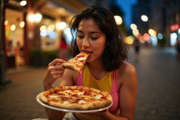 Delicious Pizza Slice on the Go in Milan – Authentic Italian Street Food 