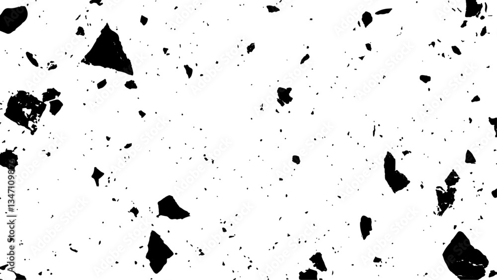 Poster black and white grunge texture background. terrazzo floor texture. terrazzo seamless texture. floor 