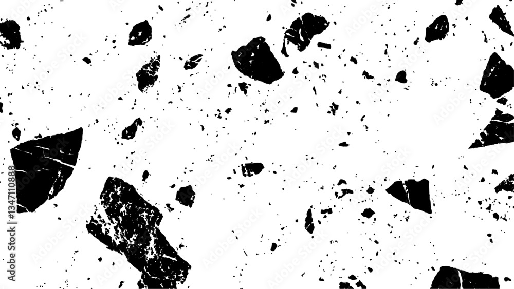 Poster black and white grunge texture background. terrazzo floor texture. terrazzo seamless texture. floor 