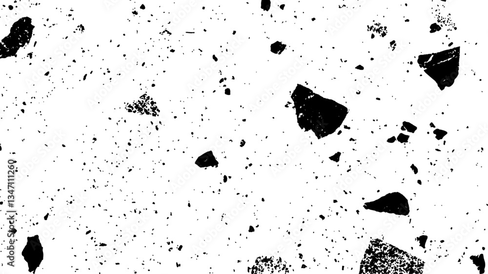 Poster black and white grunge texture background. terrazzo floor texture. terrazzo seamless texture. floor 