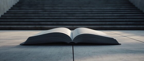 Open Book on Concrete Steps