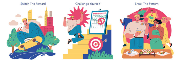 Stop Smoking. Flat Vector Illustration