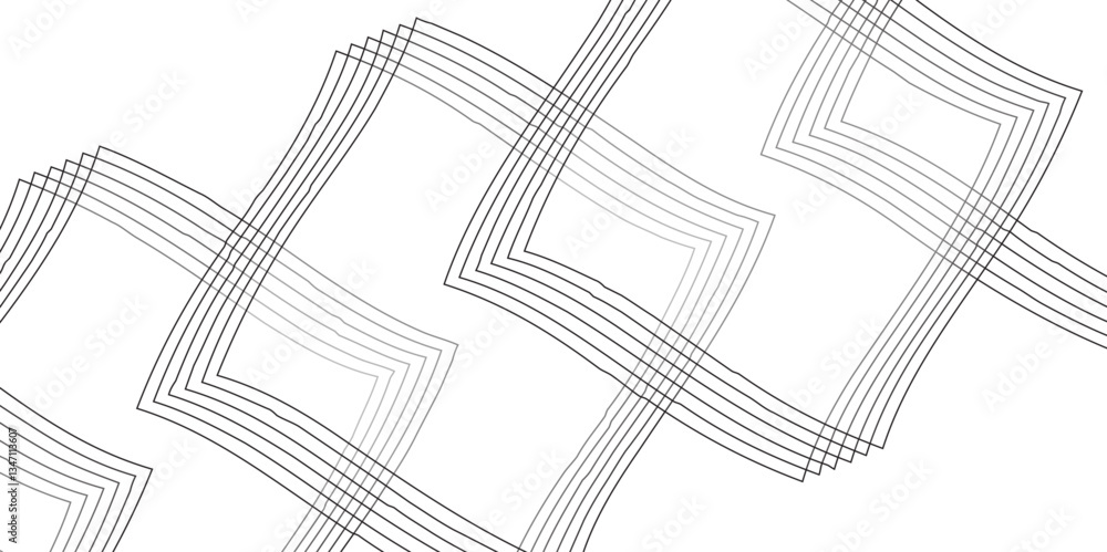 Poster vector digital art and diagonal striped then square wave line. seamless wave stripe creative design.