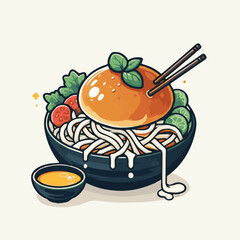 food, meat, lunch, cuisine, asian, delicious, sauce, traditional, meal, vietnamese, fresh, noodle, pork, vietnam, soup, vegetable, hanoi, dish, vermicelli, grilled, bun cha, chopsticks, bun, bowl, bac
